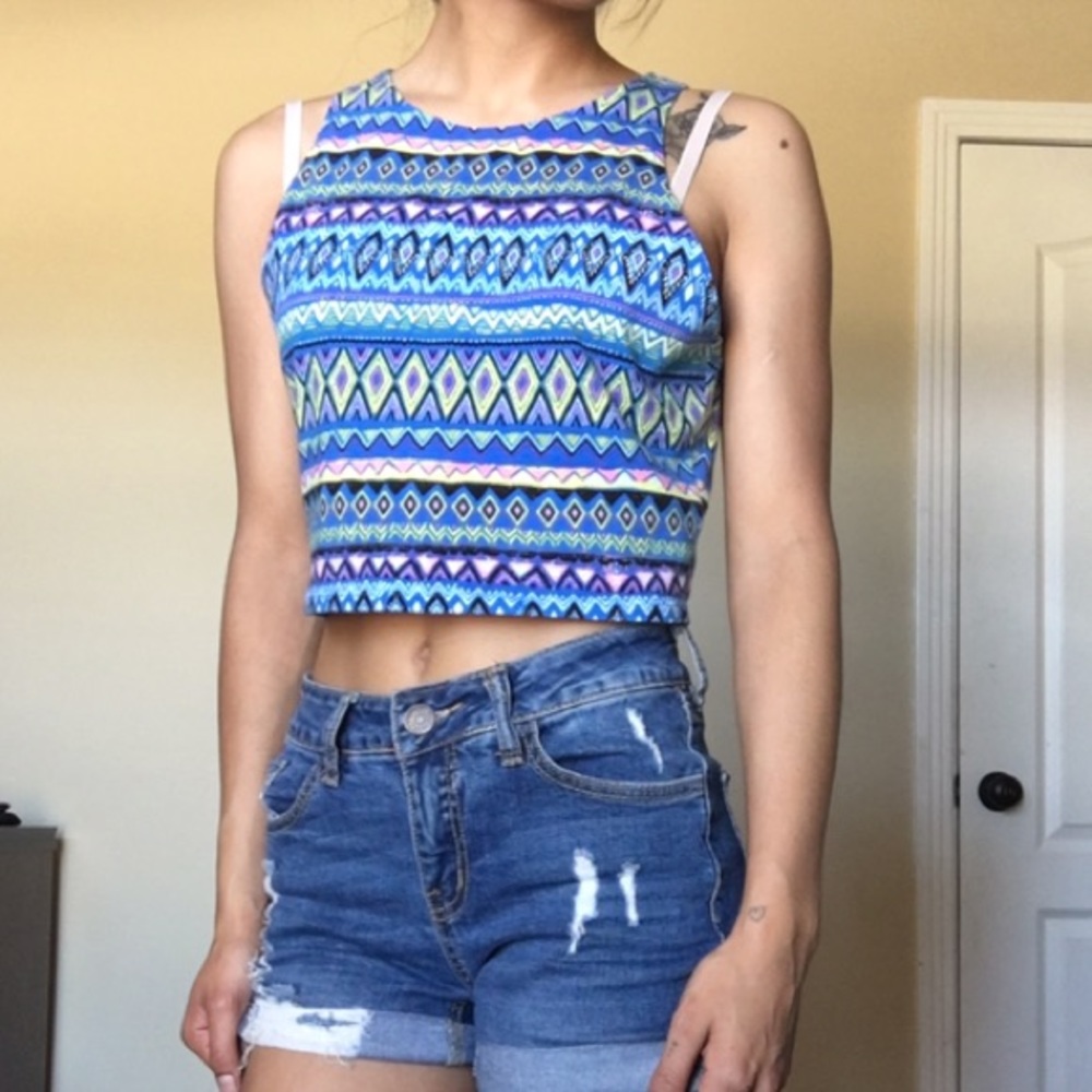 Colorful forever 21 crop top